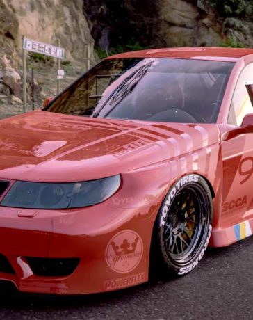 Wide-body Saab 9-5 for new records