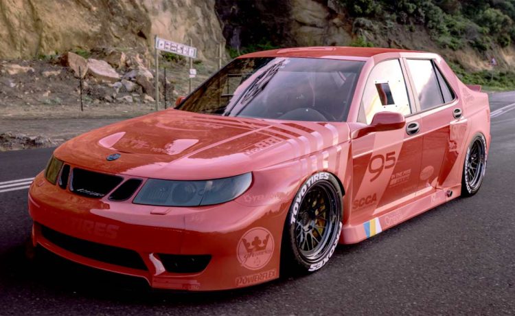 Wide-body Saab 9-5 for new records